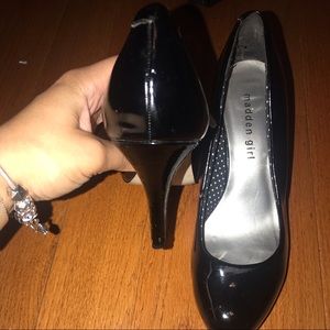 Black Patten Leather heel